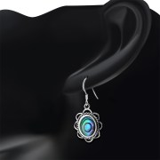 Abalone Silver Earrings, e362h